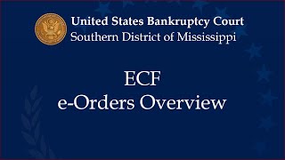 ECF e-Orders Overview