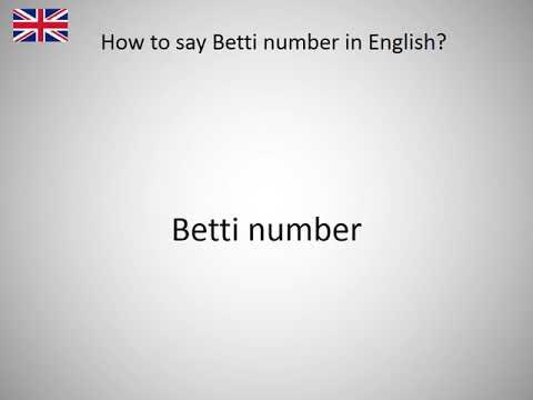 How to say Betti number in English?