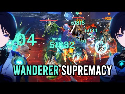 C0 Wanderer Hypercarry Annihilates Spiral Abyss 3.7 Floor 12 Top Half | Genshin Impact