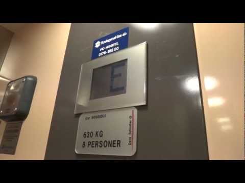 Another Schindler Holeless Hydraulic elevator @ Roslagsgatan 10, Norrtälje, Sweden.