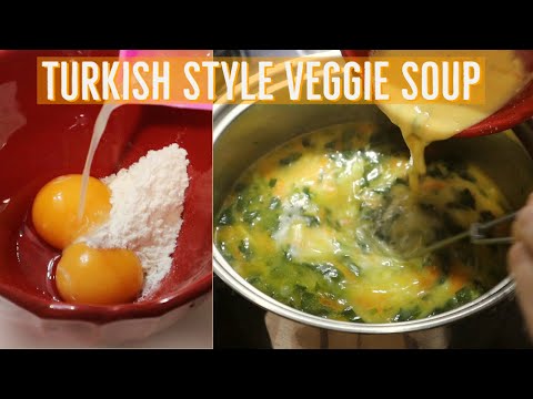 Turkish Style Vegetable Soup With Egg & Lemon Juice