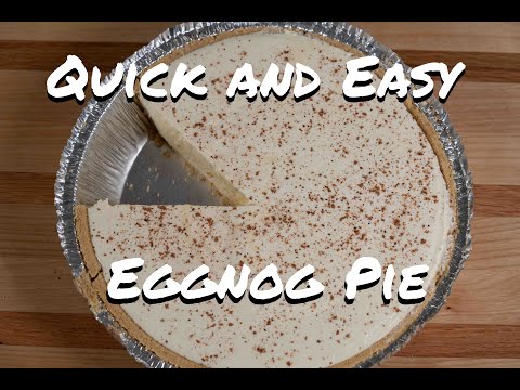 Easy Eggnog Pie! (Quick Holiday Desert)