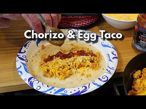 Eggs and Chorizo Sausage Breakfast Tacos