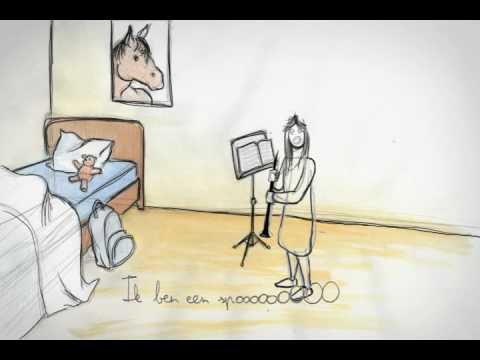 Ons spook speelt klarinet