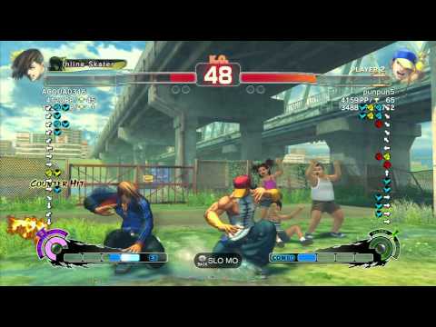 SSF4 AE: ACQUA0316 (Yang) vs Kindevu (Yun) - Ranked Match (720p HD)