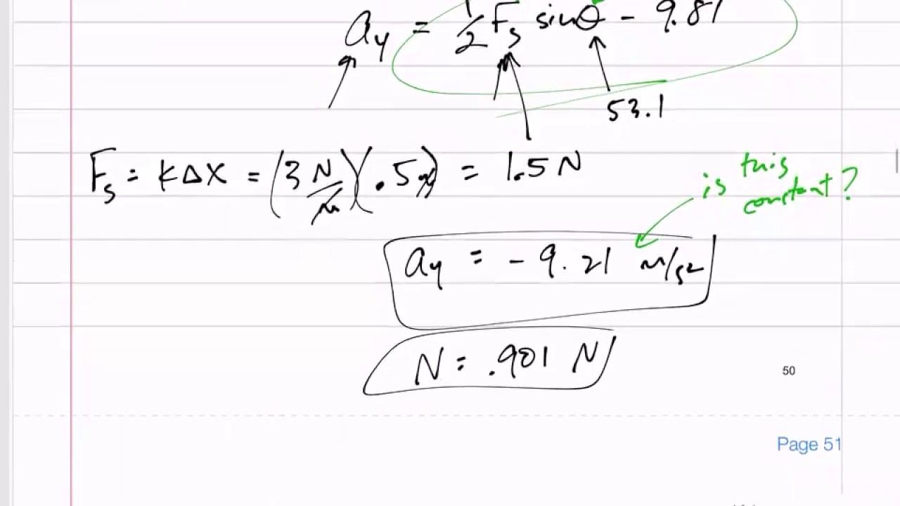 Dynamics - Particle kinetics rectangular coordinates example 3