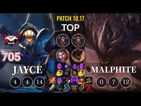 JDG 705 Jayce vs Malphite Top - KR Patch 10.17