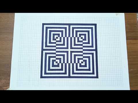How To Draw Like a 3D Geometric Square Optical Illusion - Funny 3D Trick Art on paper tutorial