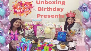 unboxing birthday presents