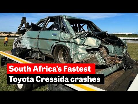 South Africa's fastest Toyota Cressida crashes in drag race