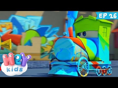 Trenulețele 🚂 Artă urbană - Desene animate pentru copii (ep. 26) | HeyKids