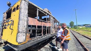 3 youth arrested after fire breaks out at Alberni train that recently suffered vandalism