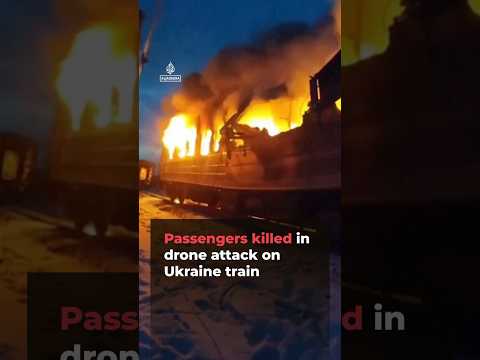 Passengers killed in drone attack on Ukraine train | AJ#shorts