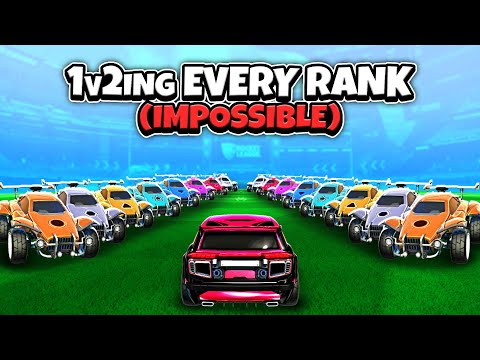 Ich habe versucht, in Rocket League jeden Rang 1 gegen 2 zu spielen … (UNMÖGLICH)