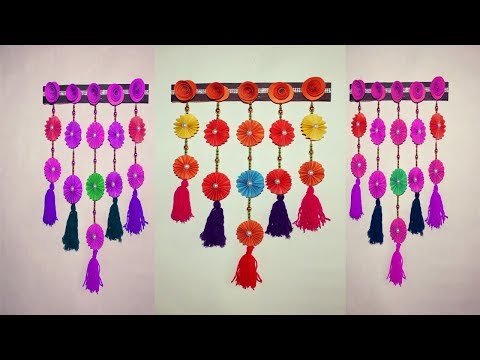 How To Make Paper Flower Wall Hanging_diy Wall Hanging_By Life Hacks 360 Video