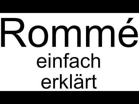 Rummy simply explained - Card game - Game instructions in German