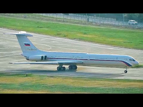 Ил-62 эпичный взлет за 27 секунд. Легенда из СССР в Сочи.