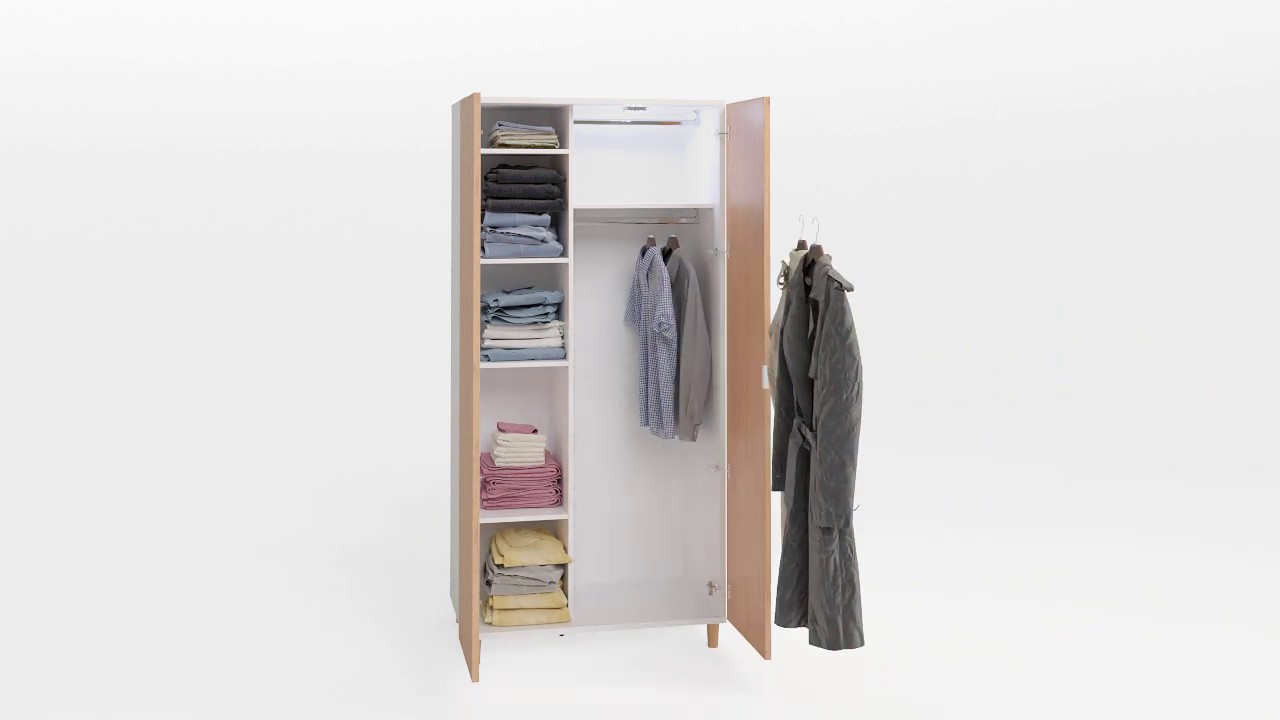 Simple 2 Door Wardrobe