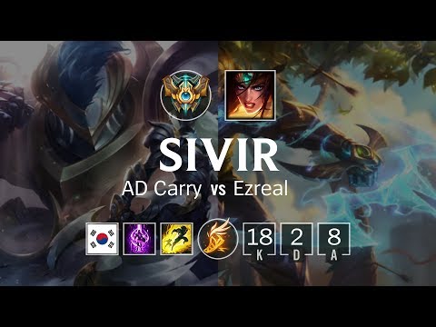 Sivir ADC vs Ezreal - KR Challenger Patch 8.21
