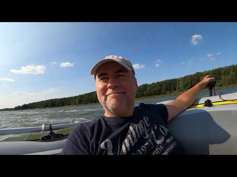 Letzte Elektro-Schlauchbootfahrt im Sommer 2020 auf dem Ferchesarer See