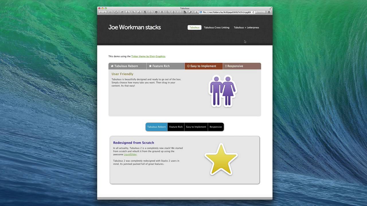 Tabulous Stack v2.5 Update for RapidWeaver