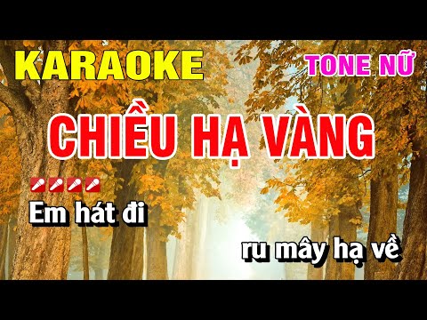 Karaoke Chiều Hạ Vàng Tone Nữ Nhạc Sống | Nguyễn Linh