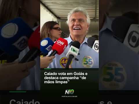Caiado vota em Goiás e destaca campanha “de mãos limpas”