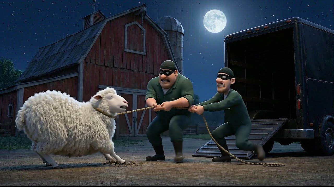 Thief at Young MacDonald’s Farm! 😱 Lead Mother Sheep is Stolen! | Brave Dog to the Rescue! 🐶 🚓