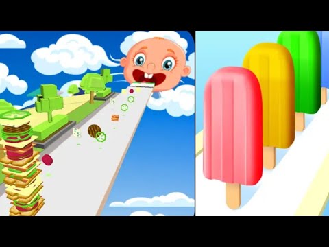 ▶️ Sandwich Runner 3D 🆚  Popsicle Stack - All Levels Gameplay Android,iOS - New Update