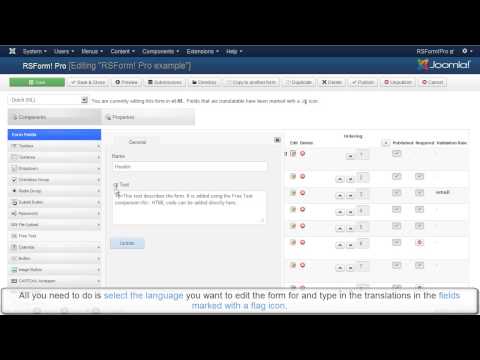 Ep. 52: How to translate a Joomla! form  using the RSForm!Pro multi-language option