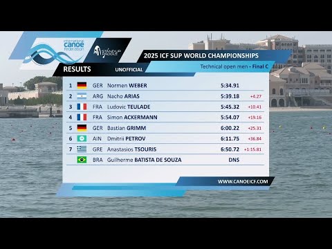 Technical Open Men - Final C / 2025 ICF SUP World Championships Abu Dhabi