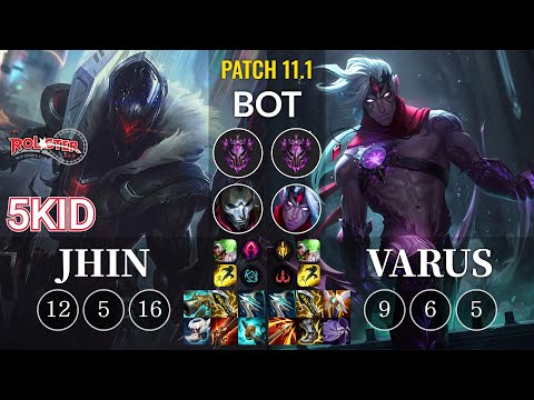 KT 5kid Jhin vs Varus Bot - KR Patch 11.1