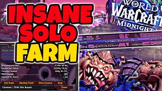 1 MILLION XP/HR & 80,000 Gold Per Hour - The BEST SOLO Farm For Both Gold & Levelling in Midnight!