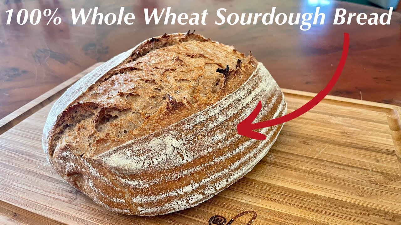 DELICIOUS Whole Wheat Sourdough Bread (Straightforward Method)