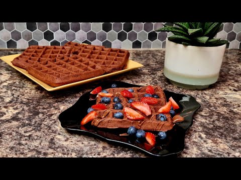 Chocolate waffles - fluffy and very delicious 🥣 Cooking by Ligia