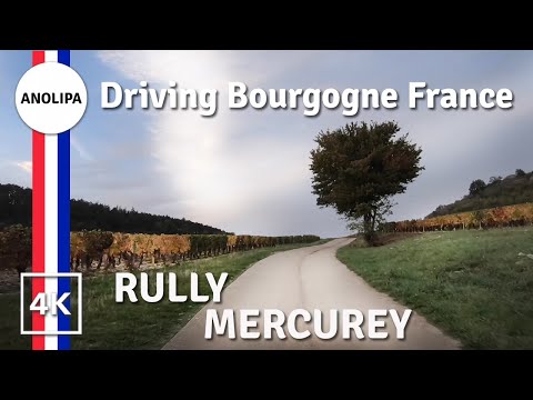 Driving in France 🇫🇷 Mercurey to Rully | Vineyards Burgundy [Bourgogne vignobles] 4K