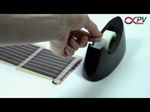 infinityPV foil - printed organic solar cells - cutting & electrical contacting DIY