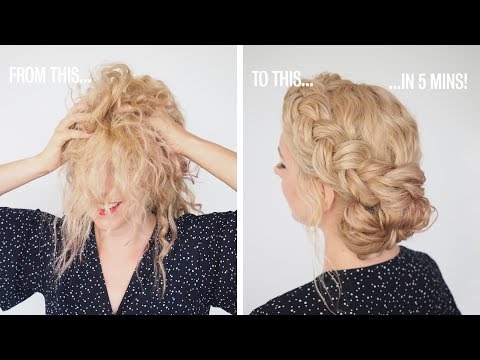 Fast hair hacks - Quick hair tutorial for messy or curly hair