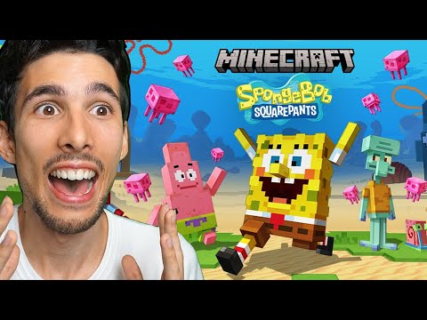 LET'S GO TO KRUSTY KRAB and MAKE SANDWICHES WITH SPONGEBOB in MINECRAFT!!