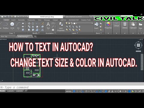 How do Text in Autocad, Change Text Color & Size in...