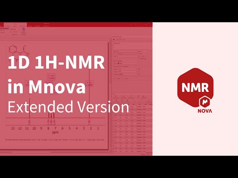 1D 1H-NMR in Mnova - Extended Version