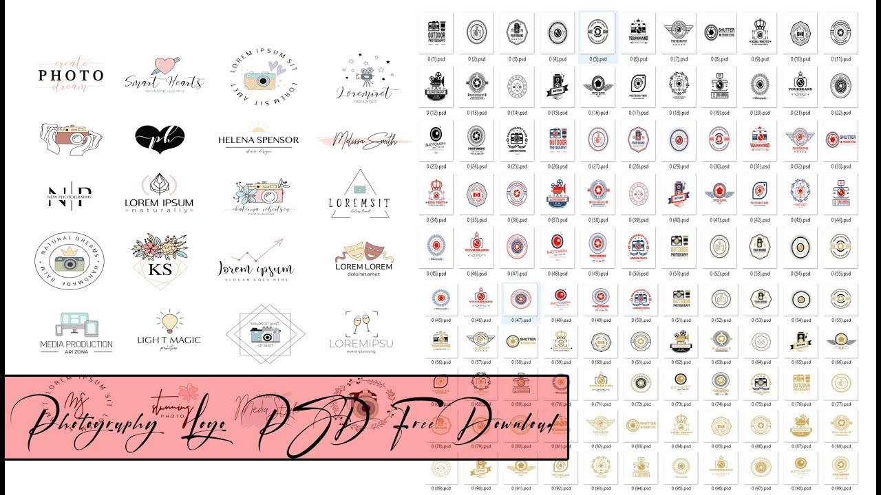 Photography Logo Psd-Adobe Photoshop