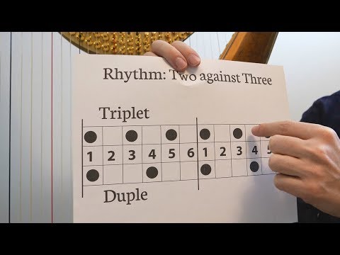 Playing 2 vs 3 rhythms in Debussy's 1st Arabesque - Harp Tuesday ep. 124