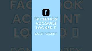 Your Account Has Been Locked Facebook Problem Solve #short