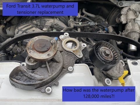 Ford Transit 350 water pump replacement 3.7L V6 along with serpentine belt and tensioner