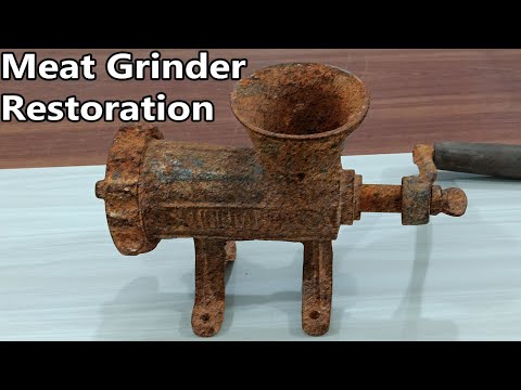 Meat Grinder Restoration | Very Rusty Meat Grinder Restoration
