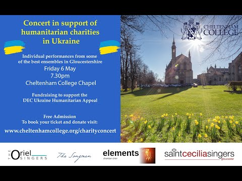 Concert in support of humanitarian charities in Ukraine, 19:30 on Friday 6 May 2022