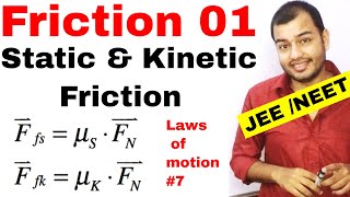 Class 11 chap 5 || Friction Force 01 ||Static and Kinetic Friction || Friction IIT JEE  /  NEET ||