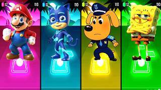 Impossible Tiles Hop Challenge – Cartoon Heroes🎵🔥