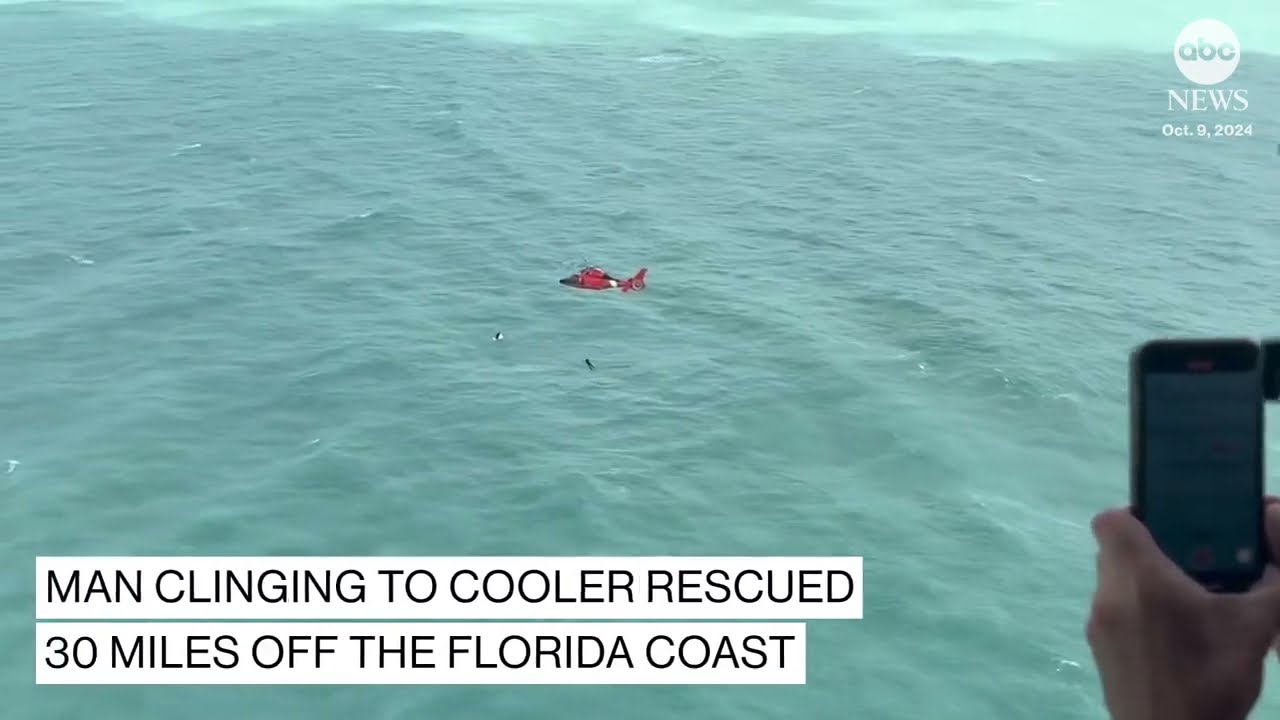 Man floating on cooler off Florida coast rescued after Hurricane Milton